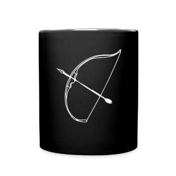 Bow and arrow - Full Colour Mug - black - Front