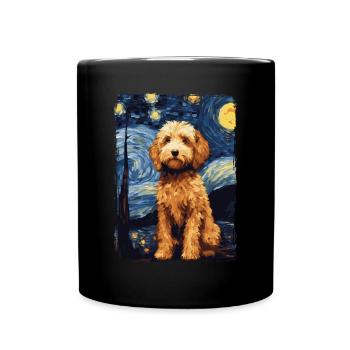 Lagotto Romagnolo Nuit étoilée - Mug uni - noir - Devant