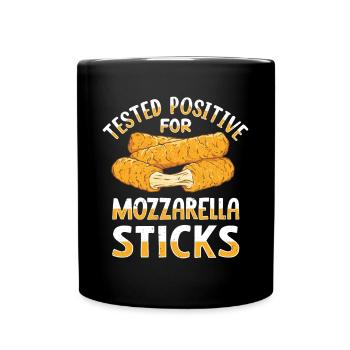 Mozzarella Sticks Käse - Tasse einfarbig - Schwarz - Vorne
