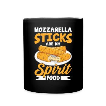 Mozzarella Sticks Käse - Tasse einfarbig - Schwarz - Vorne