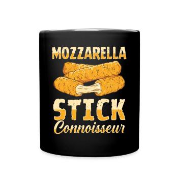 Mozzarella Sticks Käse - Tasse einfarbig - Schwarz - Vorne