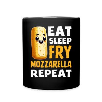 Mozzarella Sticks Käse - Tasse einfarbig - Schwarz - Vorne