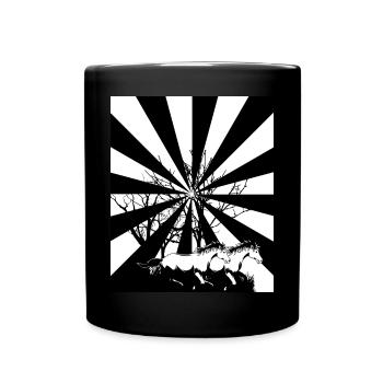 Fantasy Wildpferde Pferd Pferde Pony - Tasse einfarbig - Schwarz - Vorne