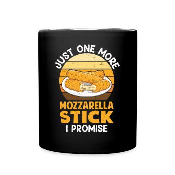Mozzarella Sticks Käse - Tasse einfarbig - Schwarz - Vorne