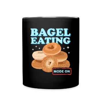 Bagel Beigel | Cadeau de pain bagel - Mug uni - noir - Devant