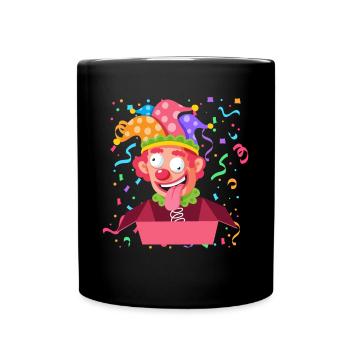 Clown Carnaval Carnaval Costume Parade Célébrer Jester D - Mug uni - noir - Devant