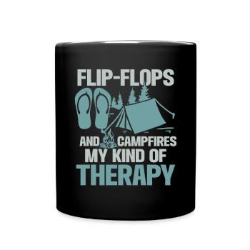 Camping Flip Flops Camper Nature Outdoor - Full Colour Mug - black - Front