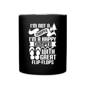 Camping Flip Flops Camper Nature Outdoor - Full Colour Mug - black - Front