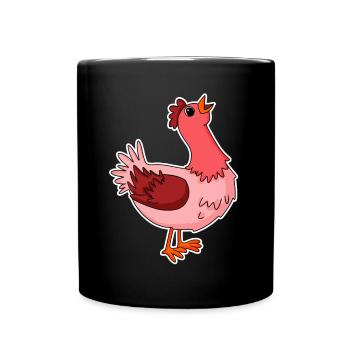 Poulet Motif Animal - Mug uni - noir - Devant