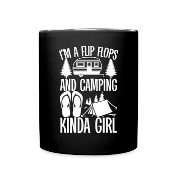 Camping Flip Flops Camper Nature Outdoor - Full Colour Mug - black - Front