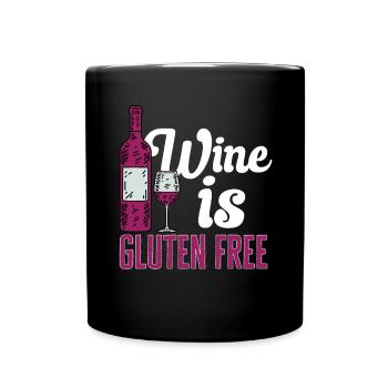 Gluten Free Gluten Intolerance - Full Colour Mug - black - Front