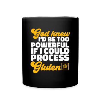 Gluten Free Gluten Intolerance - Full Colour Mug - black - Front