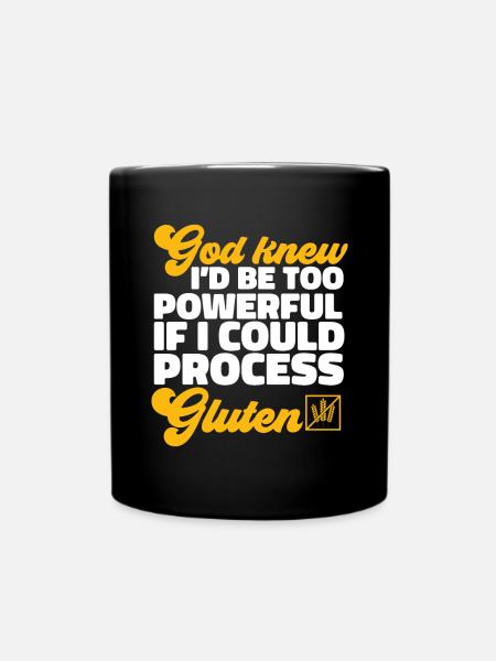 Gluten Free Gluten Intolerance - Full Colour Mug - black