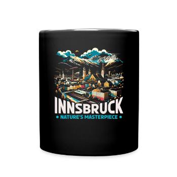 Innsbruck Austria Travel Vacation Austrian - Full Colour Mug - black - Front