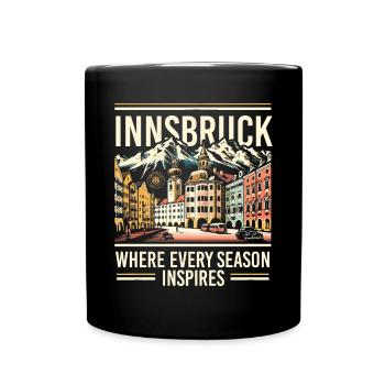Innsbruck Austria Travel Vacation Austrian - Full Colour Mug - black - Front