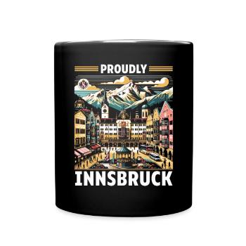 Innsbruck Austria Travel Vacation Austrian - Full Colour Mug - black - Front