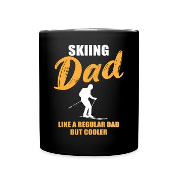 Geschenk für den coolen Ski-Dad - Tasse einfarbig - Schwarz - Vorne