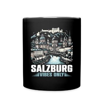 Salzburg Austria Travel Vacation Country Austrian - Full Colour Mug - black - Front