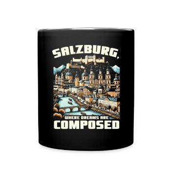 Salzburg Austria Travel Vacation Country Austrian - Full Colour Mug - black - Front