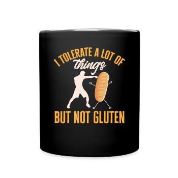 Gluten Free Gluten Intolerance - Full Colour Mug - black - Front