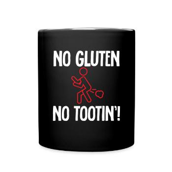 Gluten Free Gluten Intolerance - Full Colour Mug - black - Front