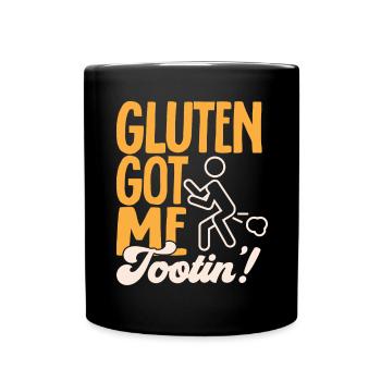 Gluten Free Gluten Intolerance - Full Colour Mug - black - Front