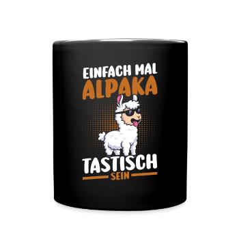 Alpaca - Full Colour Mug - black - Front