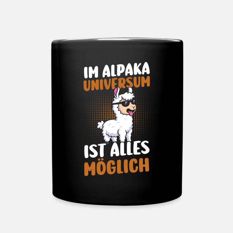 Alpaka - Tasse einfarbig - Schwarz