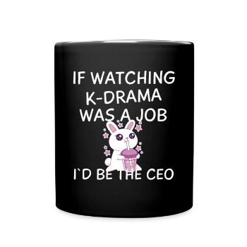 K-Drama Lover Drôle KDrama Maman - Mug uni - noir - Devant