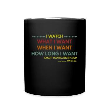 K-Drama Liebhaber Lustig KDrama Mutter - Tasse einfarbig - Schwarz - Vorne