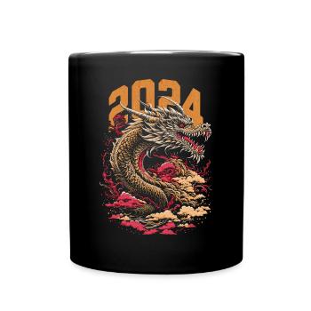 2024 - Year of the Dragon - Chinese Zodiac - Full Colour Mug - black - Front