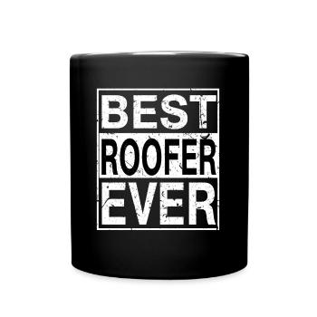 Bester Dachdecker aller Zeiten Dachdecker-Geschenk - Tasse einfarbig - Schwarz - Vorne