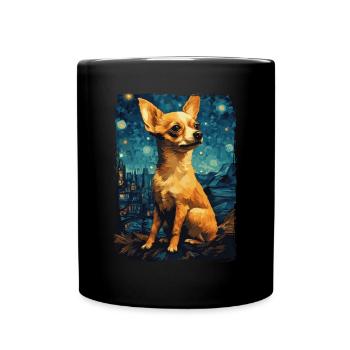 Chihuahua Starry Night - Full Colour Mug - black - Front