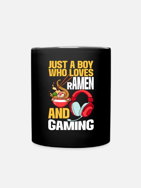 Ramen And Gaming Japan Anime Manga Otaku - Full Colour Mug - black