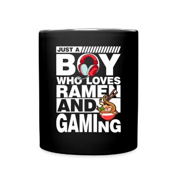Ramen Und Gaming Japan Anime Manga Otaku - Tasse einfarbig - Schwarz - Vorne