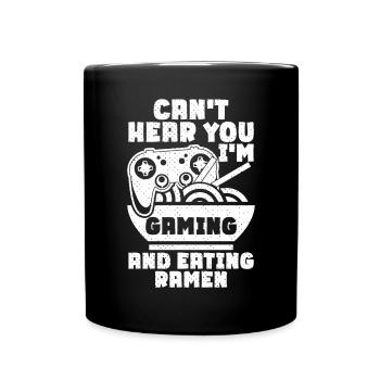 Ramen Und Gaming Japan Anime Manga Otaku - Tasse einfarbig - Schwarz - Vorne