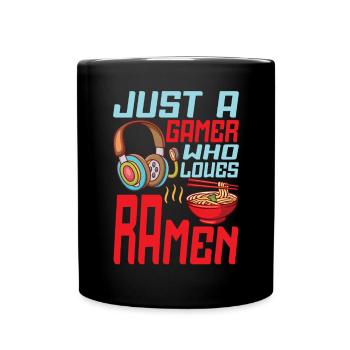 Ramen Und Gaming Japan Anime Manga Otaku - Tasse einfarbig - Schwarz - Vorne