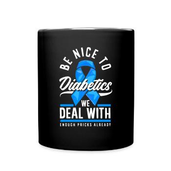 Cadeau pour diabétiques de type 1 pour diabétiques de type 1 - Mug uni - noir - Devant