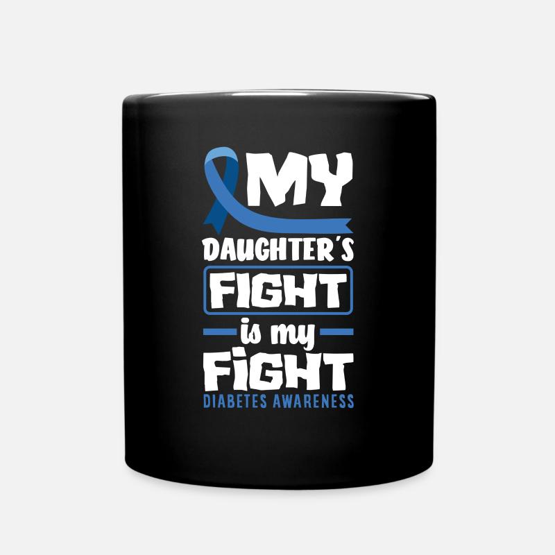 T1D Diabetes Type 1 Diabetic Gift - Full Colour Mug - black