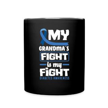 T1D Diabetes Typ 1 Diabetiker Geschenk - Tasse einfarbig - Schwarz - Vorne