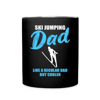 Papa saut à ski : la fraîcheur à l’état pur - Mug uni - noir - Devant