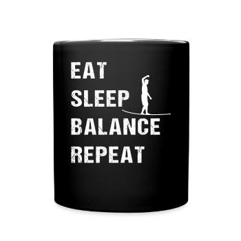 Mastering the balance of everyday life - Full Colour Mug - black - Front