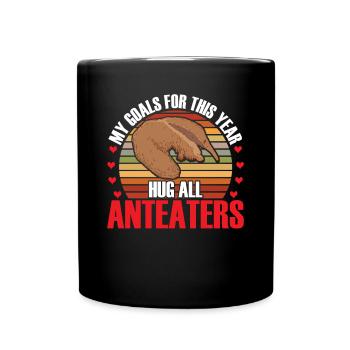 Fourmilier étreignant l’ours fourmilier - Mug uni - noir - Devant