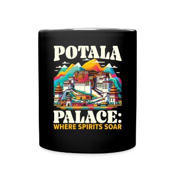 Palais du Potala Chine Voyage Vacances Chinois - Mug uni - noir - Devant