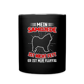 Samoyède n’est qu’un chien de traîneau moelleux - Mug uni - noir - Devant