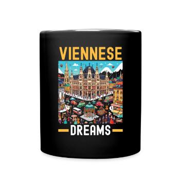 Vienna Austria Travel Vacation Country Austrian - Full Colour Mug - black - Front
