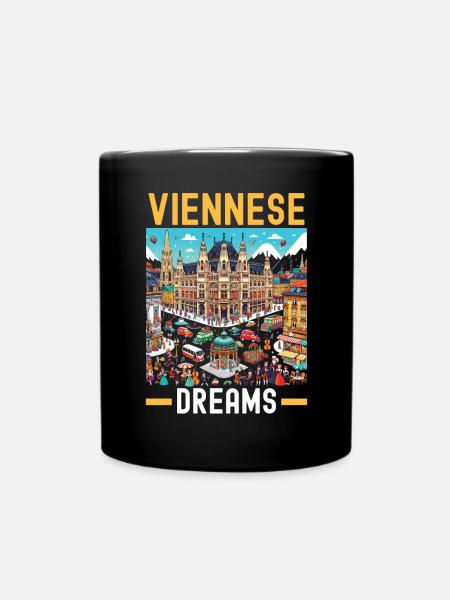 Wien Österreich Reisen Urlaub Land Österreich - Tasse einfarbig - Schwarz