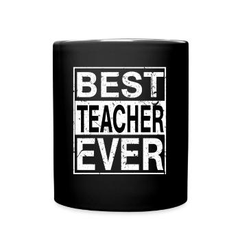 Bestes Lehrergeschenk aller Zeiten - Tasse einfarbig - Schwarz - Vorne