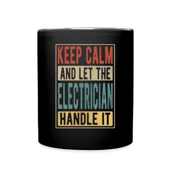Elektriker Retro Geschenk - Tasse einfarbig - Schwarz - Vorne
