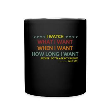 K-Drama Liebhaber Lustig KDrama Mutter - Tasse einfarbig - Schwarz - Vorne